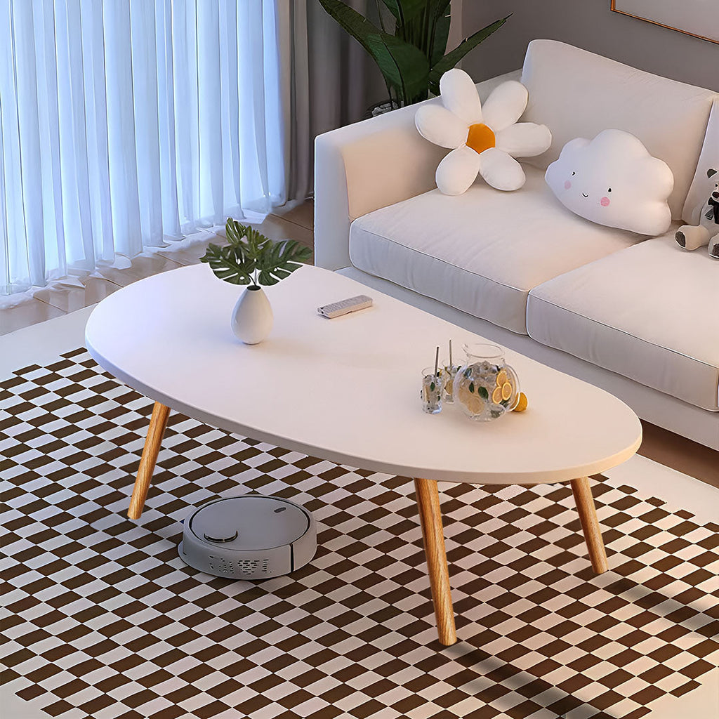 SOGA 2X 80x40cm White Living Room Nordic  Coffee Table Simple Modern Home Style
