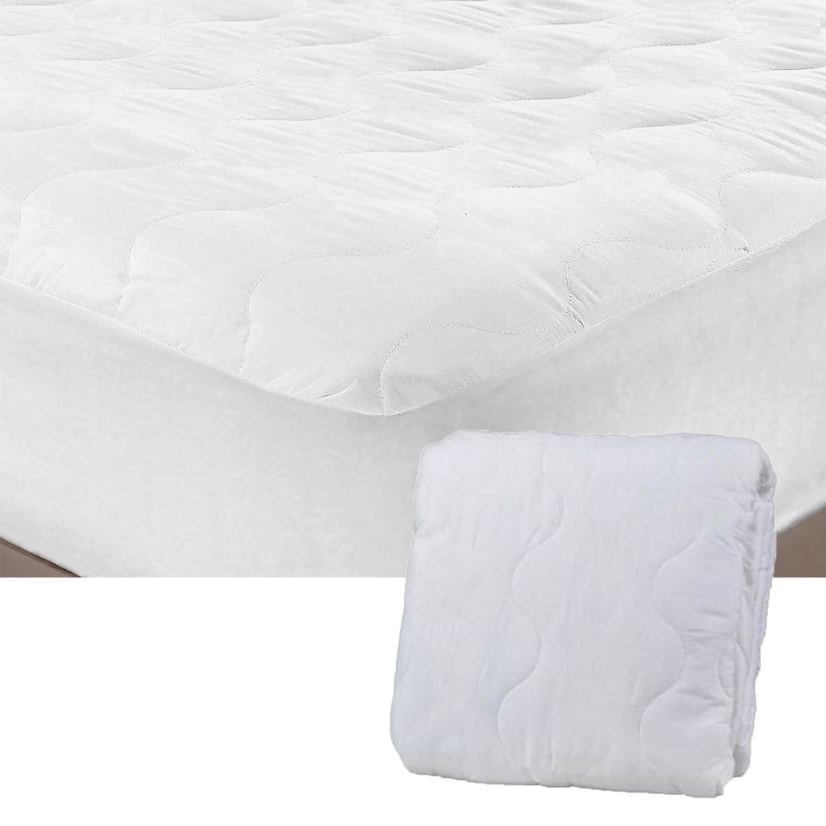 NNEDSZ Essentially Home Living Microfibre Quilted Fitted Mattress Protector - SINGLE