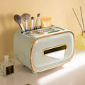 NNEDSZ Light Green PET Luxury Tissue Box - Multifunctional Desktop Paper Towel Organizer for Home and Living Room